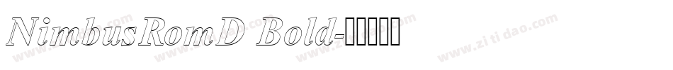 NimbusRomD Bold字体转换